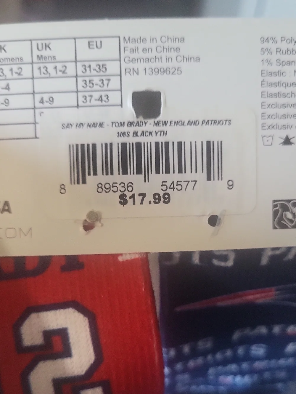 Youth Tom Brady Patriots Socks New NFL